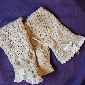Lacey Lou Leg Warmers in Tan